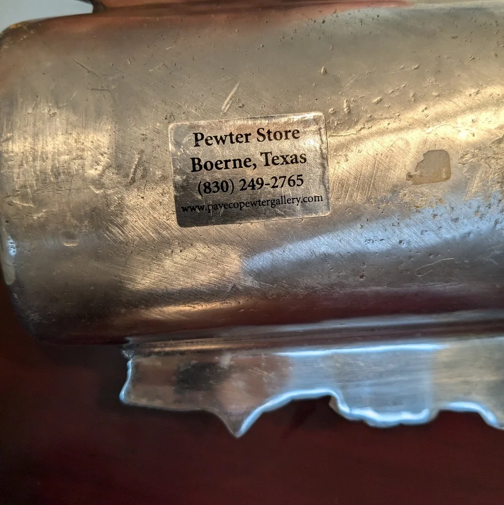 Pewter Vintage Wine Bottle Display Grape Bar Cocktails Made In America